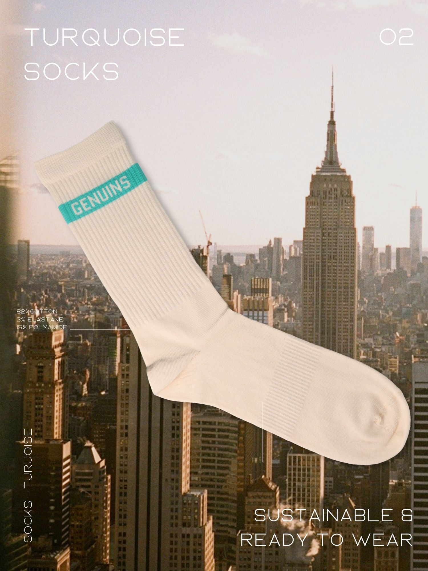 Genuins Socks Turquoise Unisex