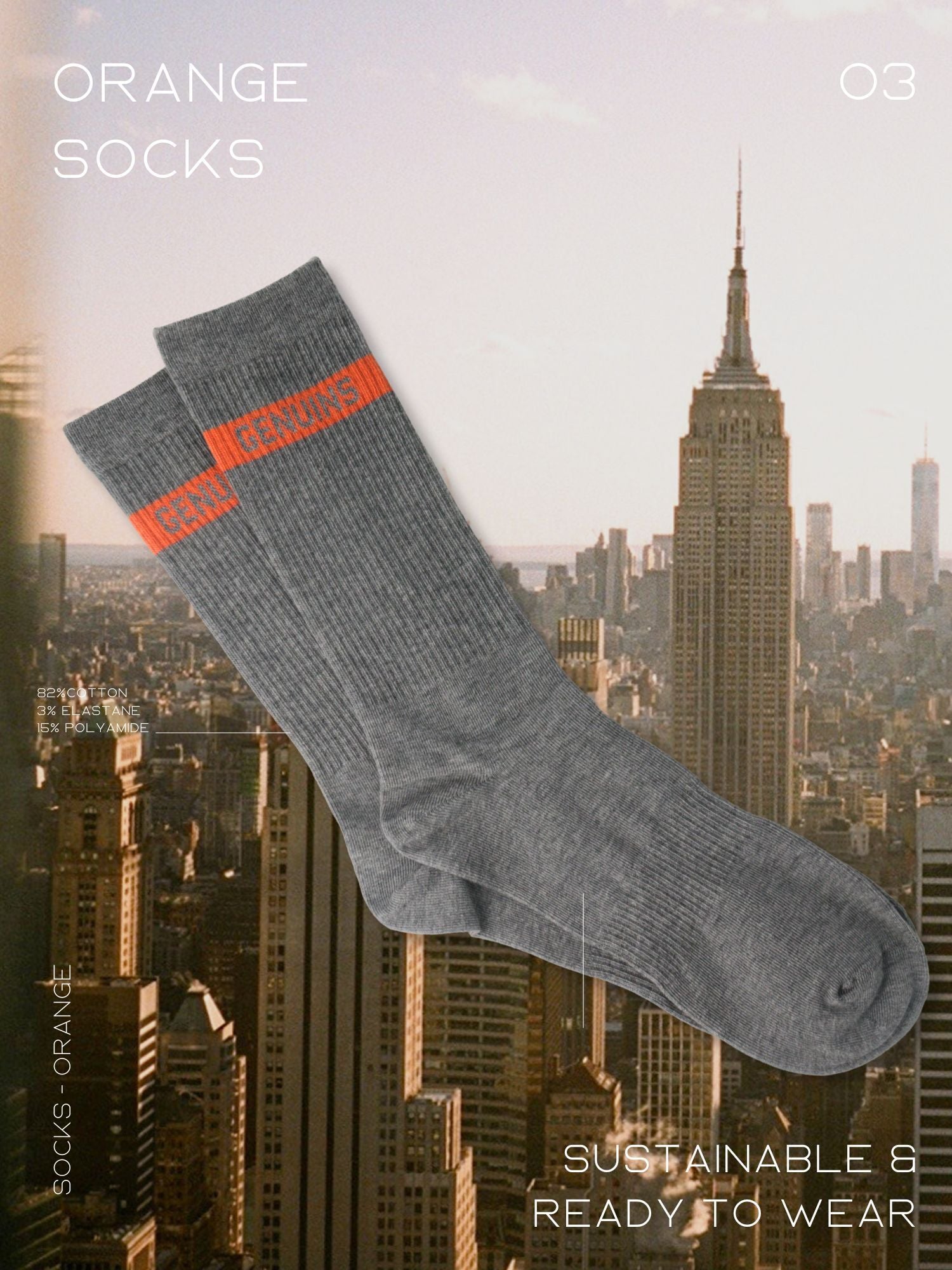 Genuins Socks Orange Unisex