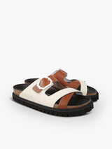 GEORGINA LEATHER TWIN OFF WHITE
