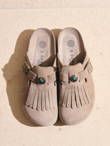 FRINGE VELOUR TAUPE